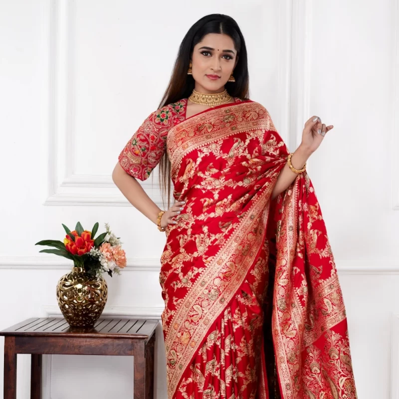 padmashali bridal Banarsi Silk Saree