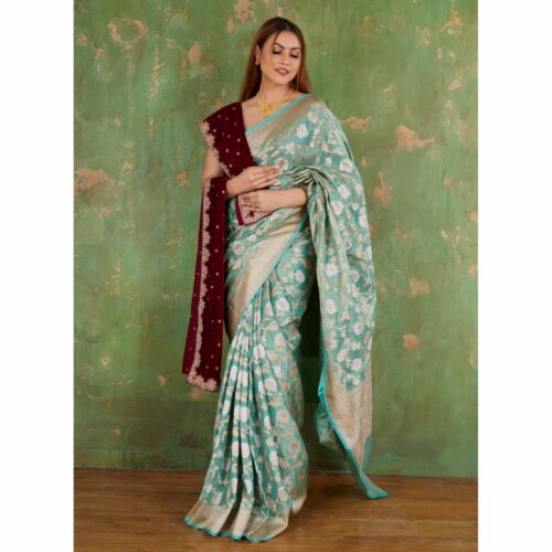 padmashali designer katan silk saree