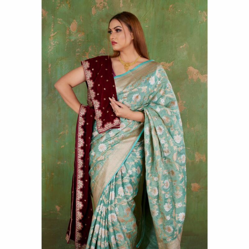 padmashali designer katan silk saree