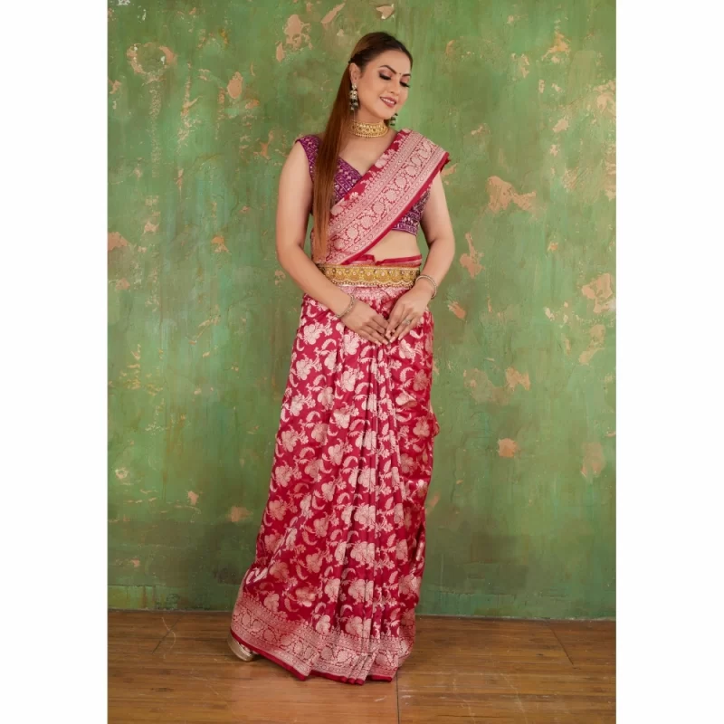 Padmashali Banarasi Katan Silk Saree