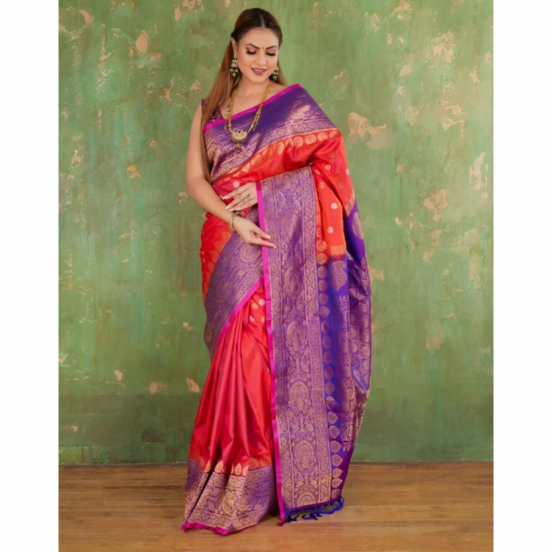 Padmashali Butti Gadwal Silk Saree
